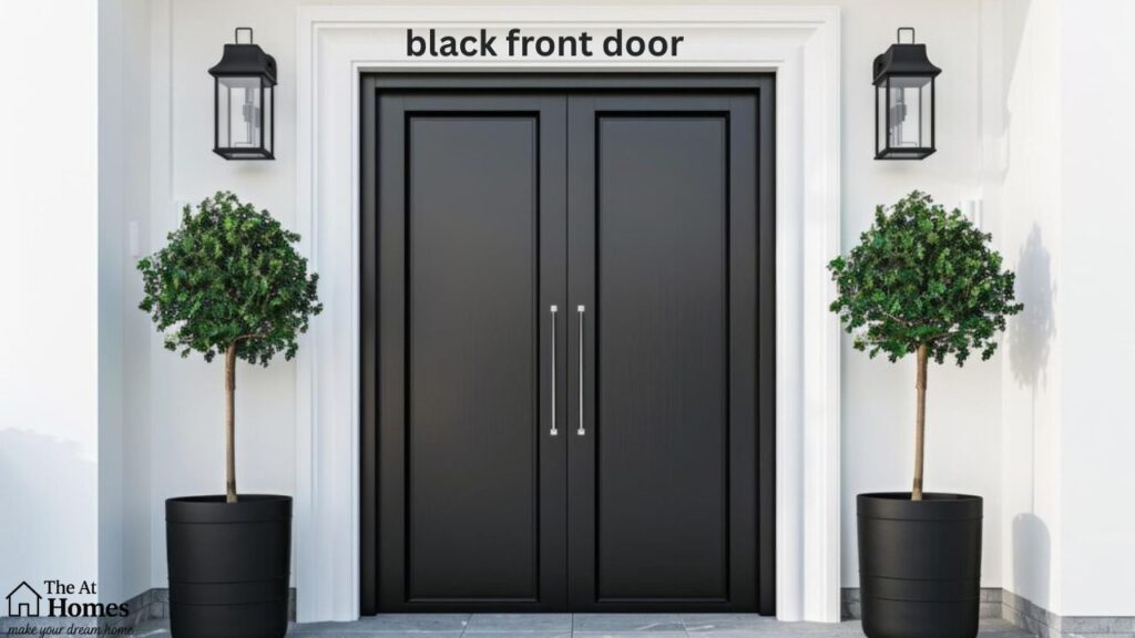 black front door