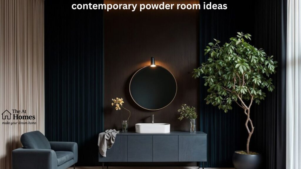 contemporary powder room ideas
